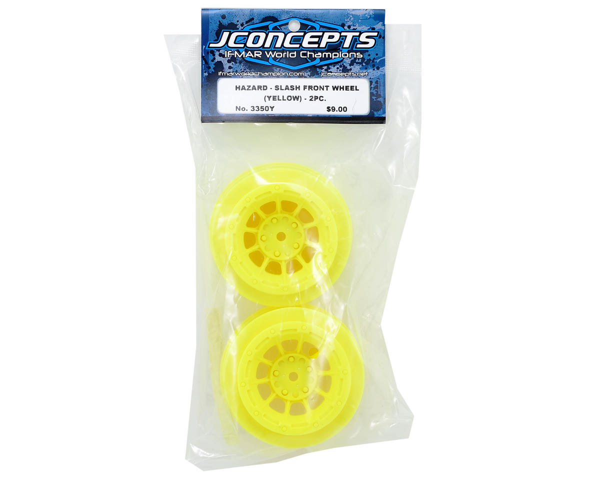 JConcepts 12mm Hex Hazard Short Course Wheels (Yellow) (2)