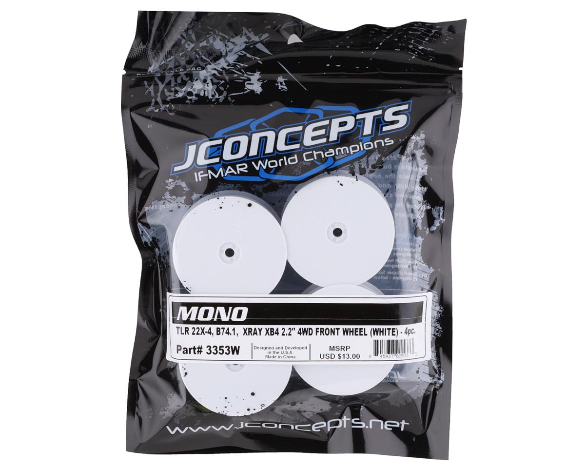 JConcepts Mono 2.2 4WD Front Buggy Wheels (White) (4) (22X-4, XB4, B74.1)