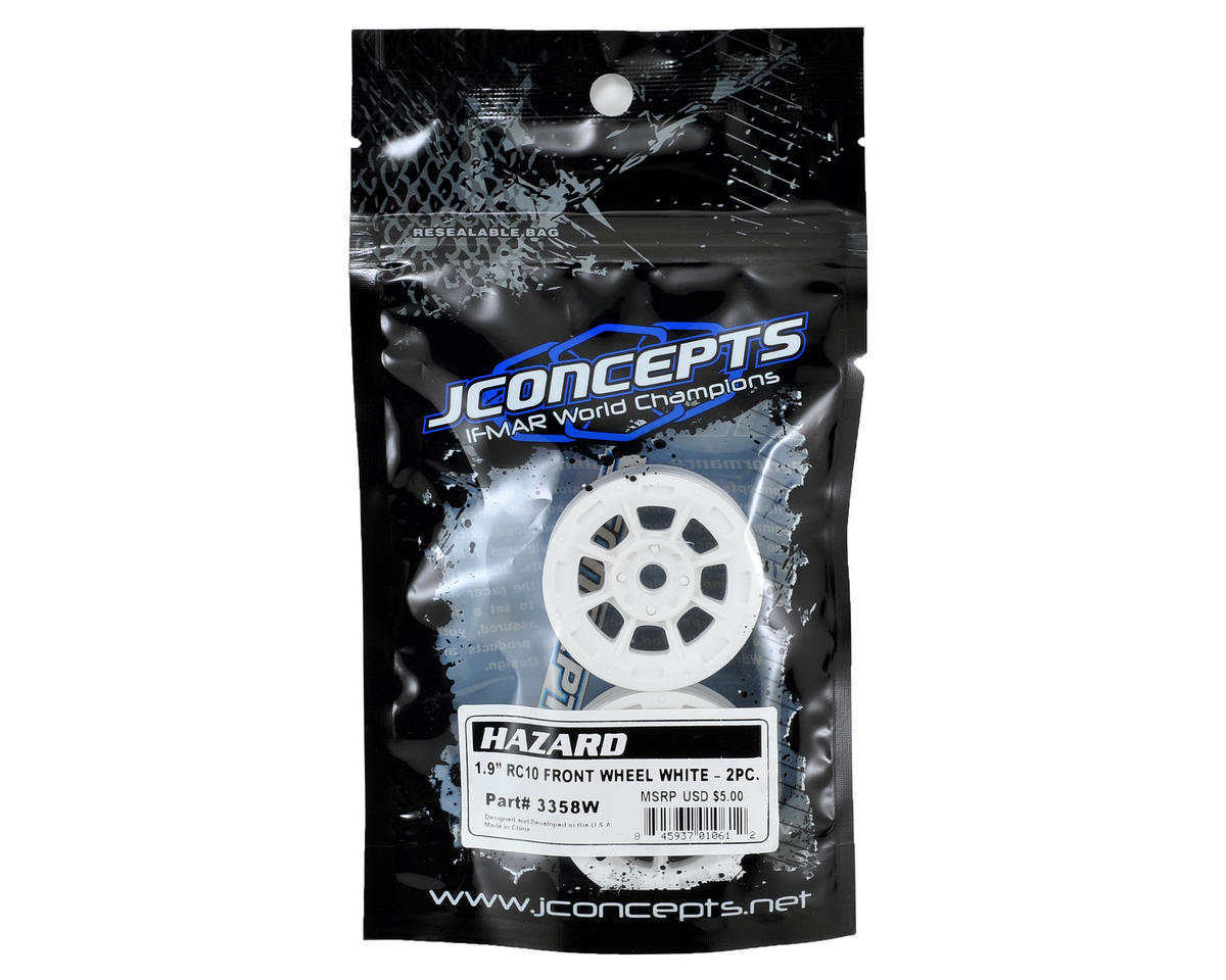 JConcepts RC10 Hazard 1.9" Front Wheel (White) (2)