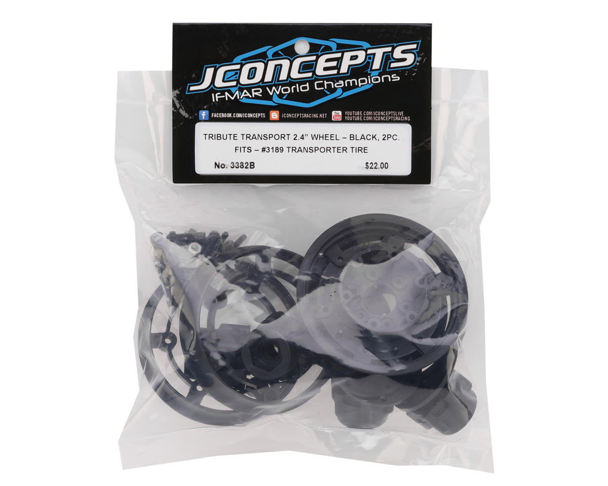 JConcepts 2.4" Tribute Monster Truck Transport Wheels (Black) (2)