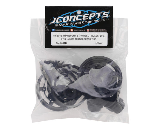 JConcepts 2.4" Tribute Monster Truck Transport Wheels (Black) (2)