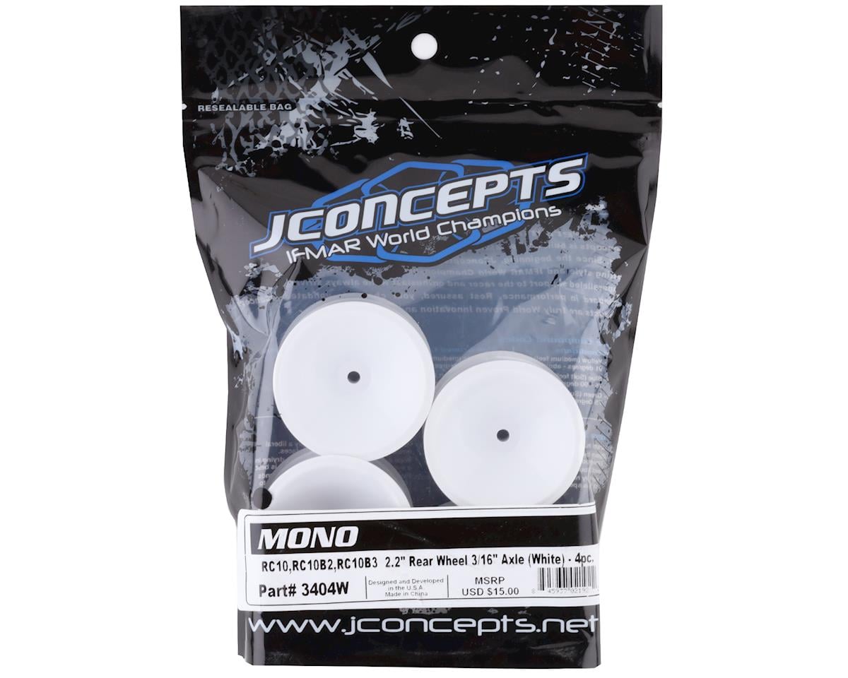 JConcepts RC10 Mono 2.2 Rear Wheels (White) (4)