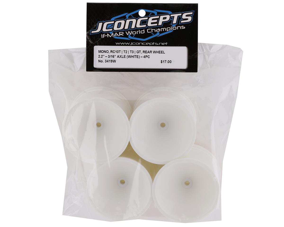 JConcepts 2.2" Pin Rear Mono Stadium Truck Wheels (4) (White) (RC10T/T2/T3/GT)