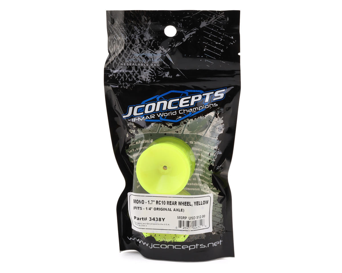 JConcepts RC10 Mono 1.7" Rear Wheels (2) (Yellow)