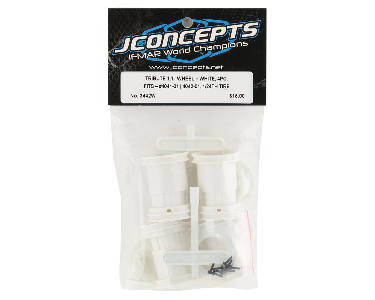 JConcepts Tribute 1/24 Mini Monster Truck Wheels (White) (4)
