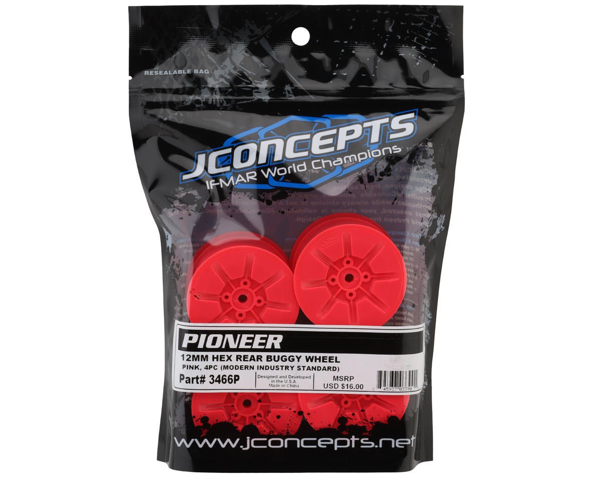 JConcepts Pioneer 2.2 Rear Buggy Wheels (Pink) (4)