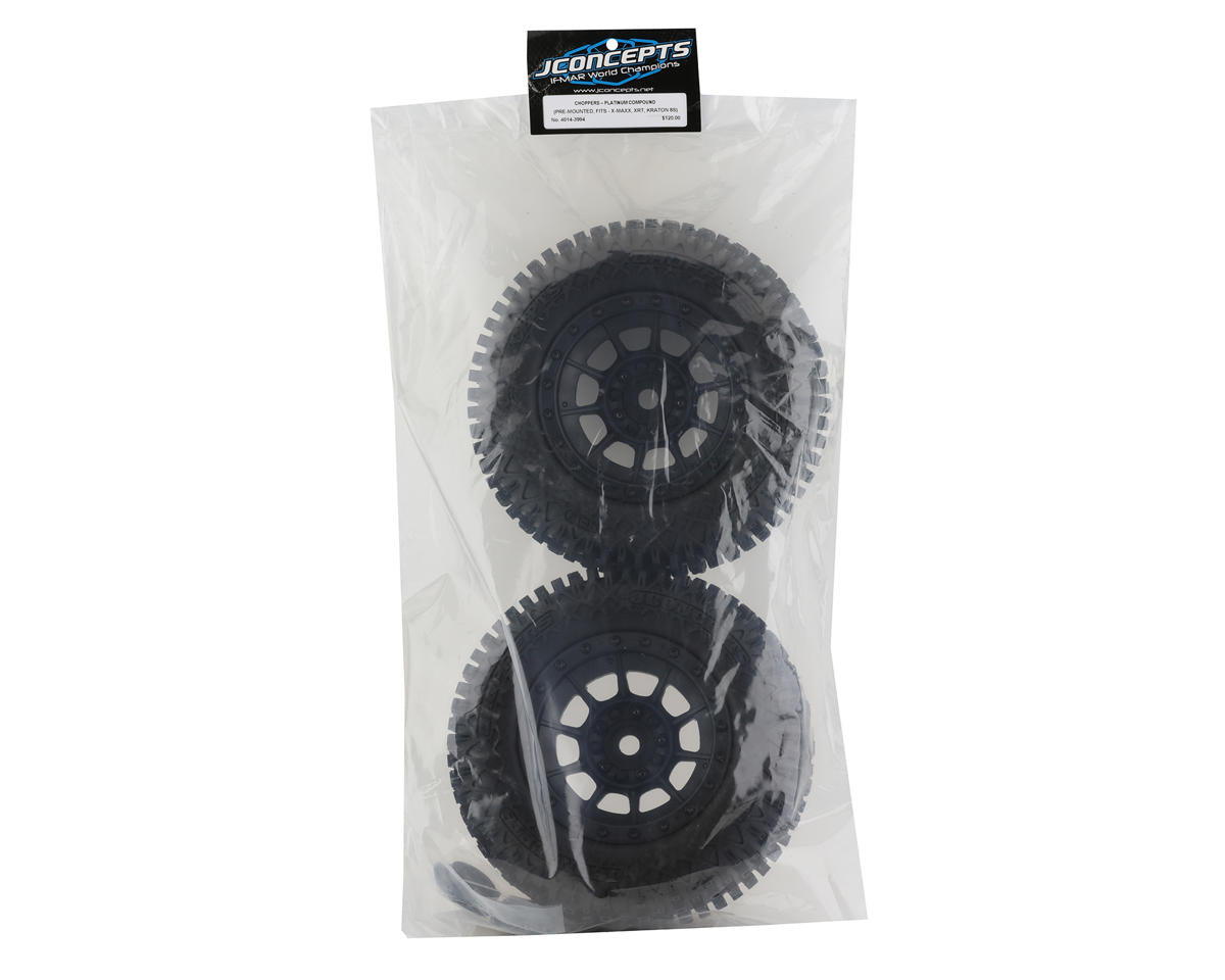 JConcepts Choppers Pre-Mounted Monster Truck Tires w/Hazard Wheel (Black) (2)
