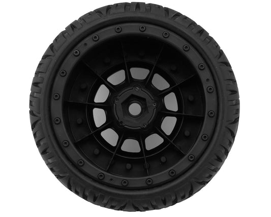 JConcepts G-Locs Pre-Mounted Monster Truck Tires w/Hazard Wheel (Black) (2)