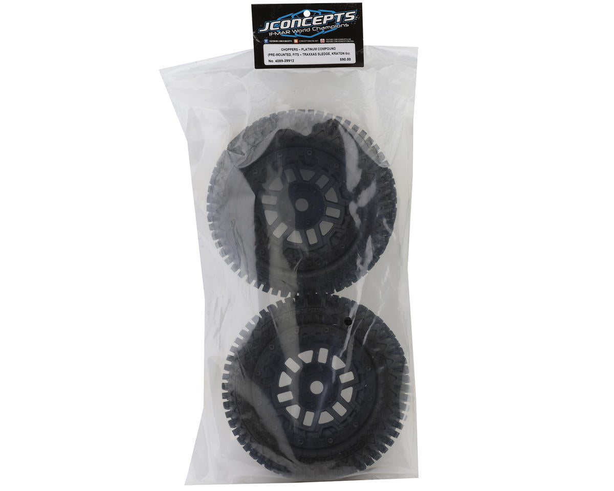 JConcepts Choppers Pre-Mounted Monster Truck Tires (Black) (2)