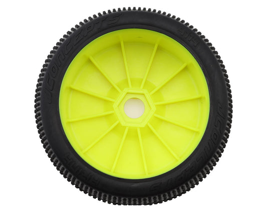 JConcepts Arina Pre-Mounted 1/8th Buggy Tires (Yellow) (2) (Green)