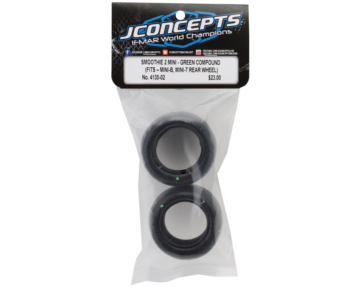 JConcepts Mini-B/Mini-T Smoothie 2 Rear Tires (2) (Green)