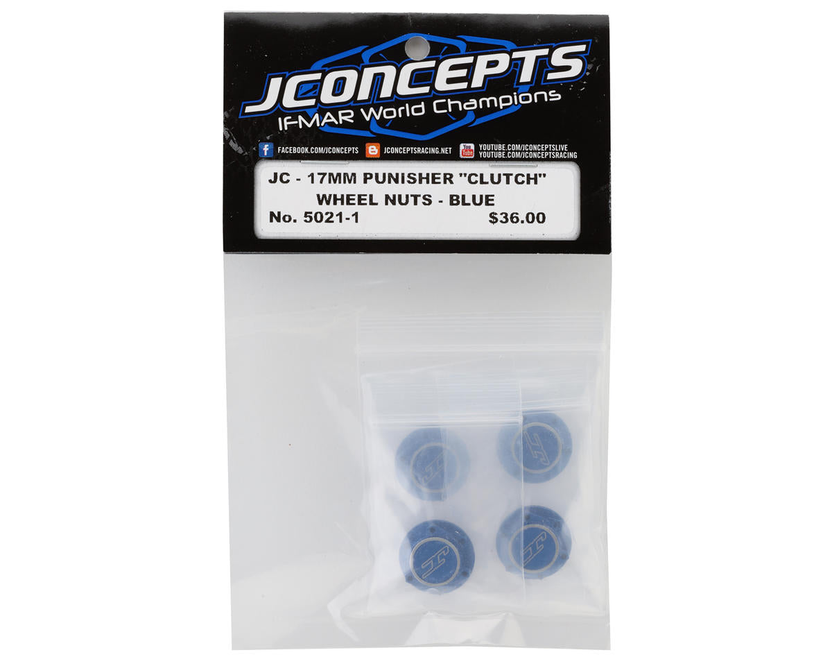 JConcepts 17mm Punisher "Clutch" Wheel Nuts (Blue) (4)