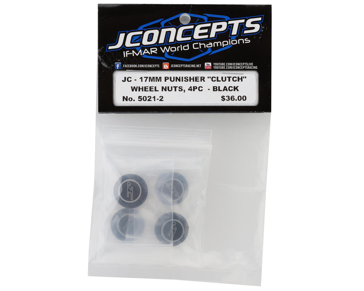 JConcepts 17mm Punisher "Clutch" Wheel Nuts (Black) (4)