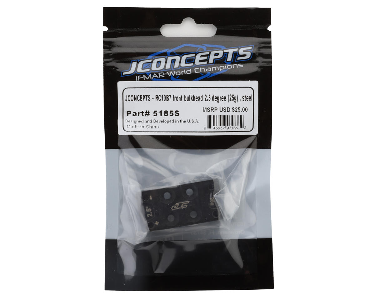 JConcepts Team Associated RC10B7/B7D Steel Front Bulkhead (2.5°) (25g)