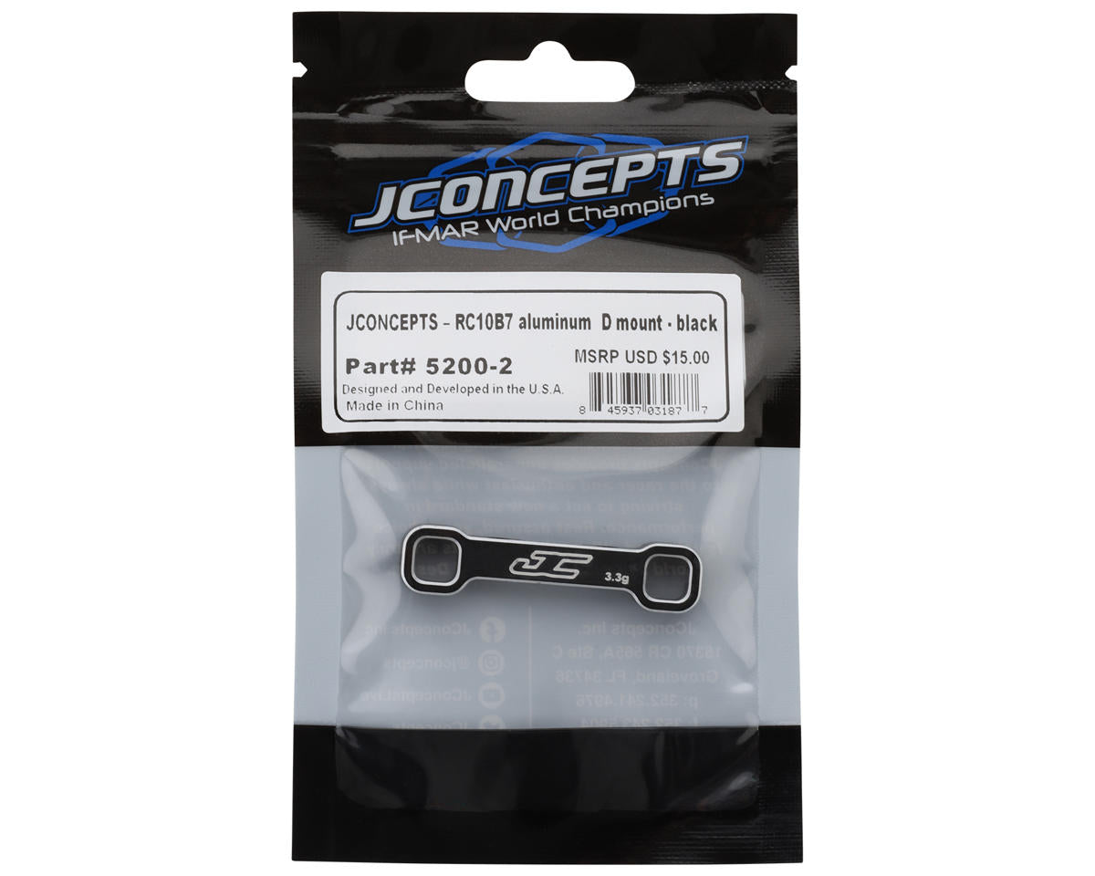 JConcepts RC10B7/B7D Aluminum HRC "D Block" Arm Mount (Black)