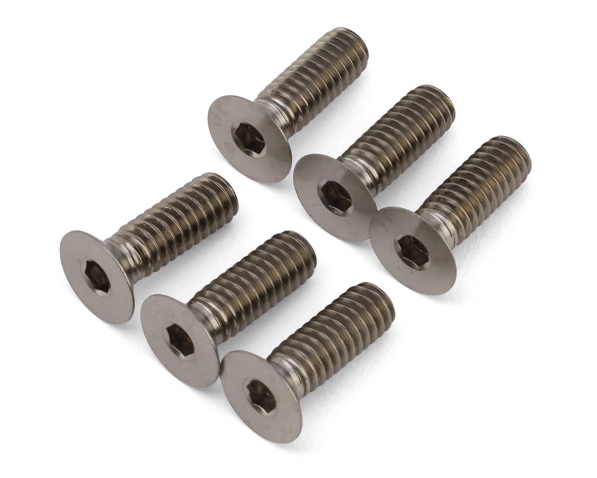 JConcepts Team Associated RC10 8/32x1/2" Titanium Flat Head Screws (6)