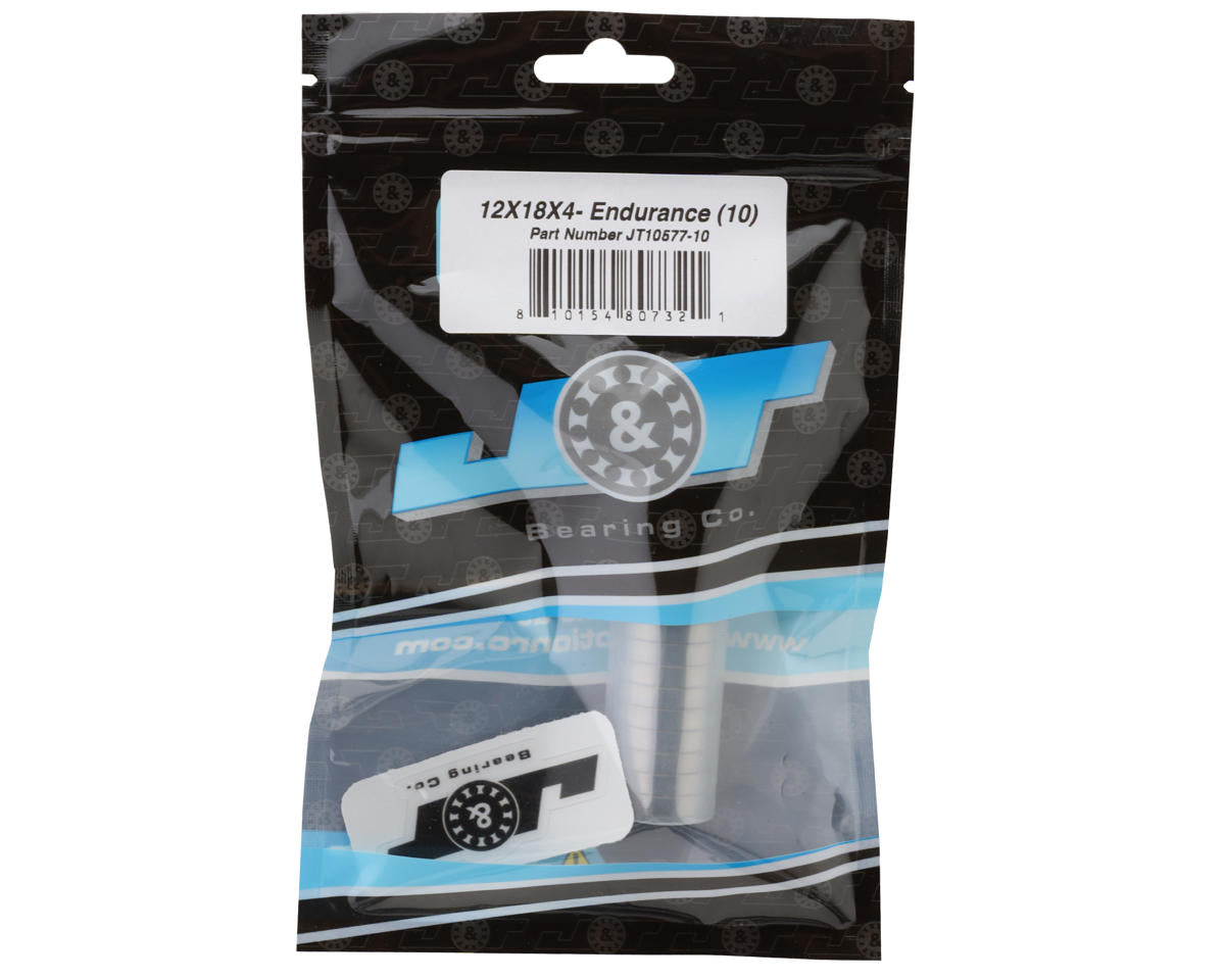 J&T Bearing Co. 12x18x4mm Endurance Ball Bearings (10)