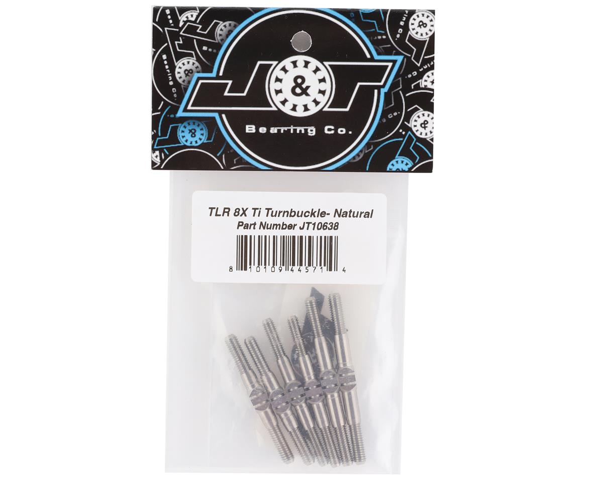 J&T Bearing Co. TLR 8IGHT-X Titanium "Milled" Turnbuckle Kit (Natural)