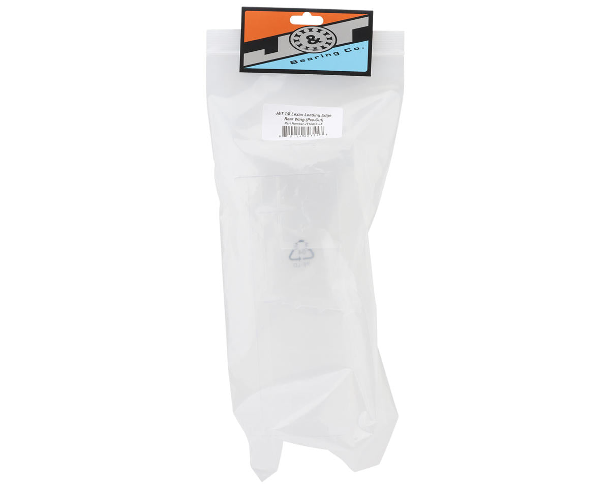 J&T Bearing Co. J&T 1/8 Lexan Leading Edge Rear Wing (Clear) (Pre-Cut)