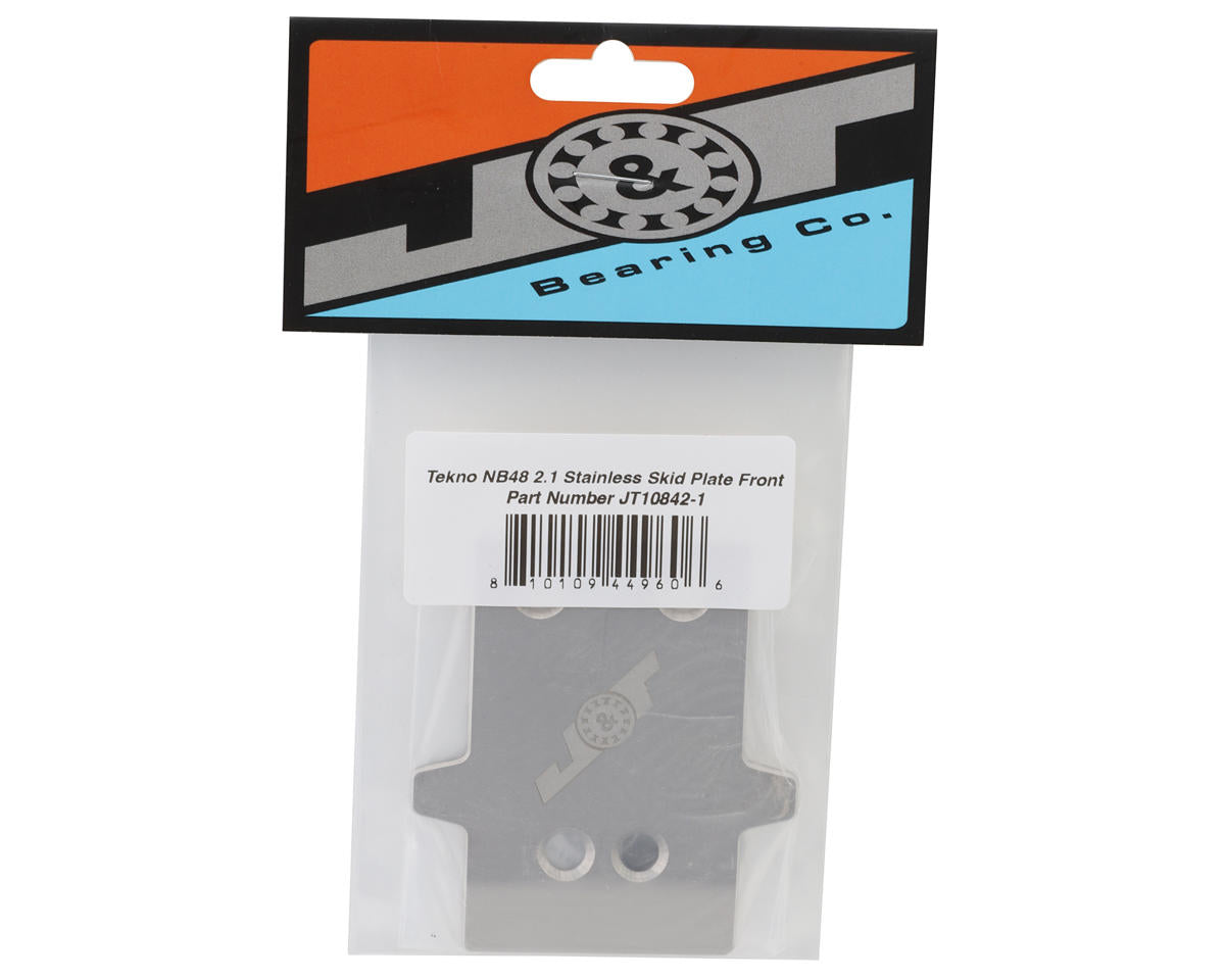 J&T Bearing Co. Tekno NB48/EB48 2.1/2.2 Stainless Steel Front Skid Plate