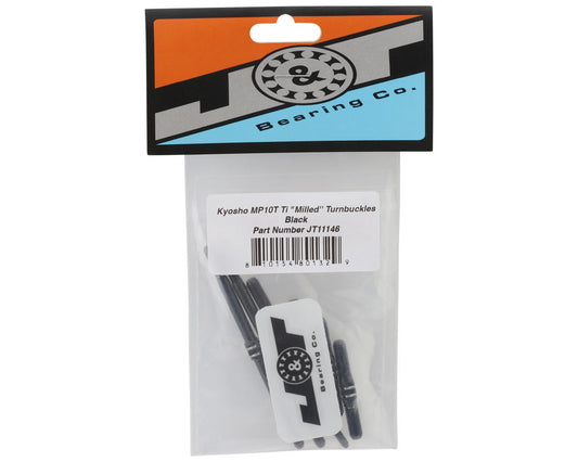 J&T Bearing Co. Kyosho MP10T Titanium "Milled'' XD Turnbuckles Set (Black)