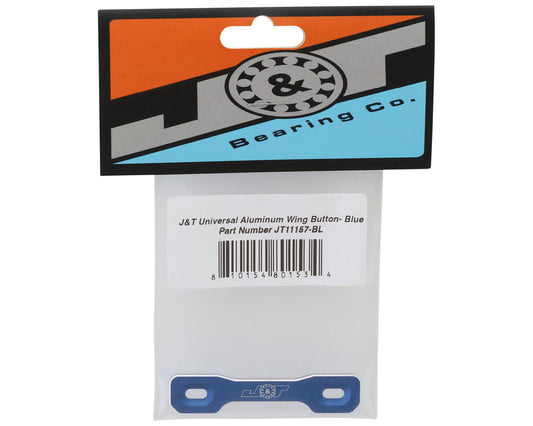 J&T Bearing Co. J&T Universal One Piece 1/8 Aluminum Wing Button (Blue)