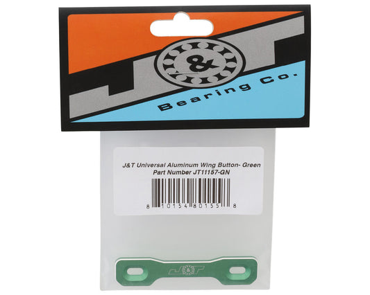 J&T Bearing Co. J&T Universal One Piece 1/8 Aluminum Wing Button (Green)