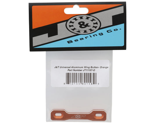 J&T Bearing Co. J&T Universal One Piece 1/8 Aluminum Wing Button (Orange)