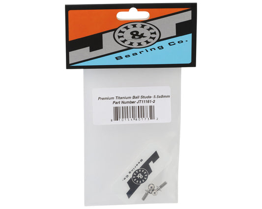 J&T Bearing Co. Premium Titanium Ball Studs (5.5mm) (8mm)