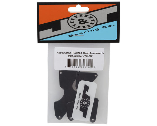 J&T Bearing Co. Associated RC8B4.1 Carbon Rear Arm Inserts (2)