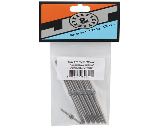 J&T Bearing Co. Xray XT8 '24 Titanium "Milled'' Turnbuckles (Natural) (7)