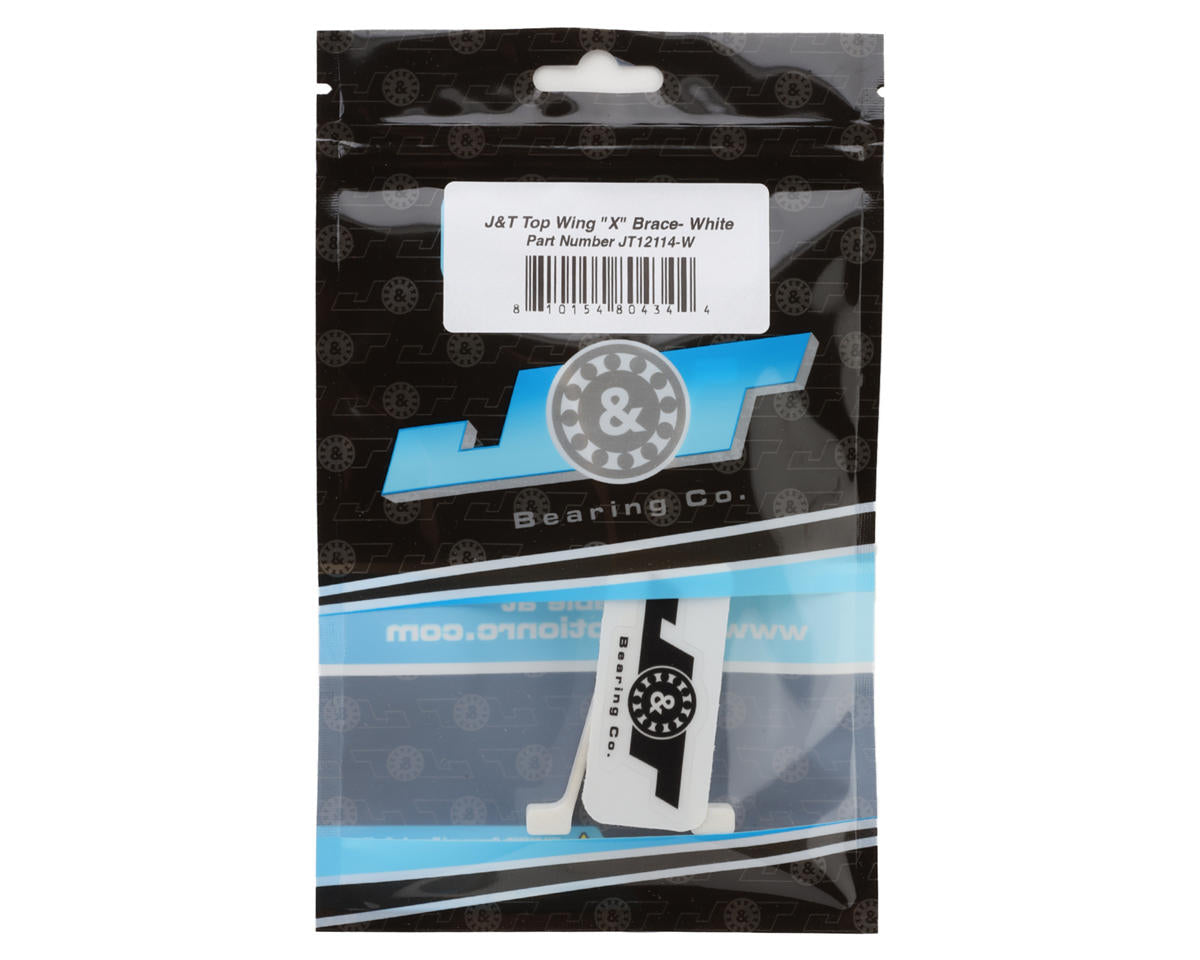 J&T Bearing Co. Sprint Car J&T Top Wing "X" Brace (White)