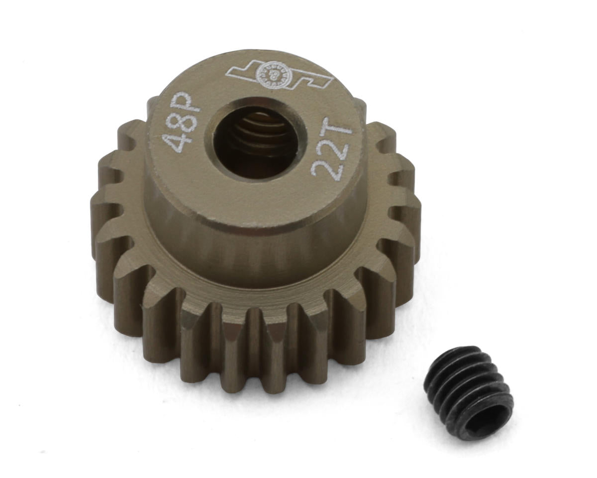 J&T Bearing Co. Lightweight Hard Anodized 48P Aluminum Pinion Gear (22T)