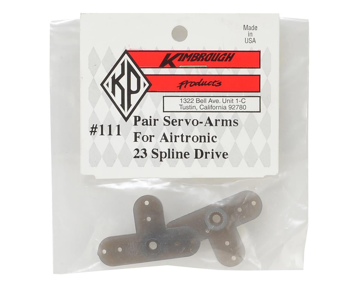 Kimbrough 23 Spline Servo Arms for KO/Airtronics/JR Servos (2)