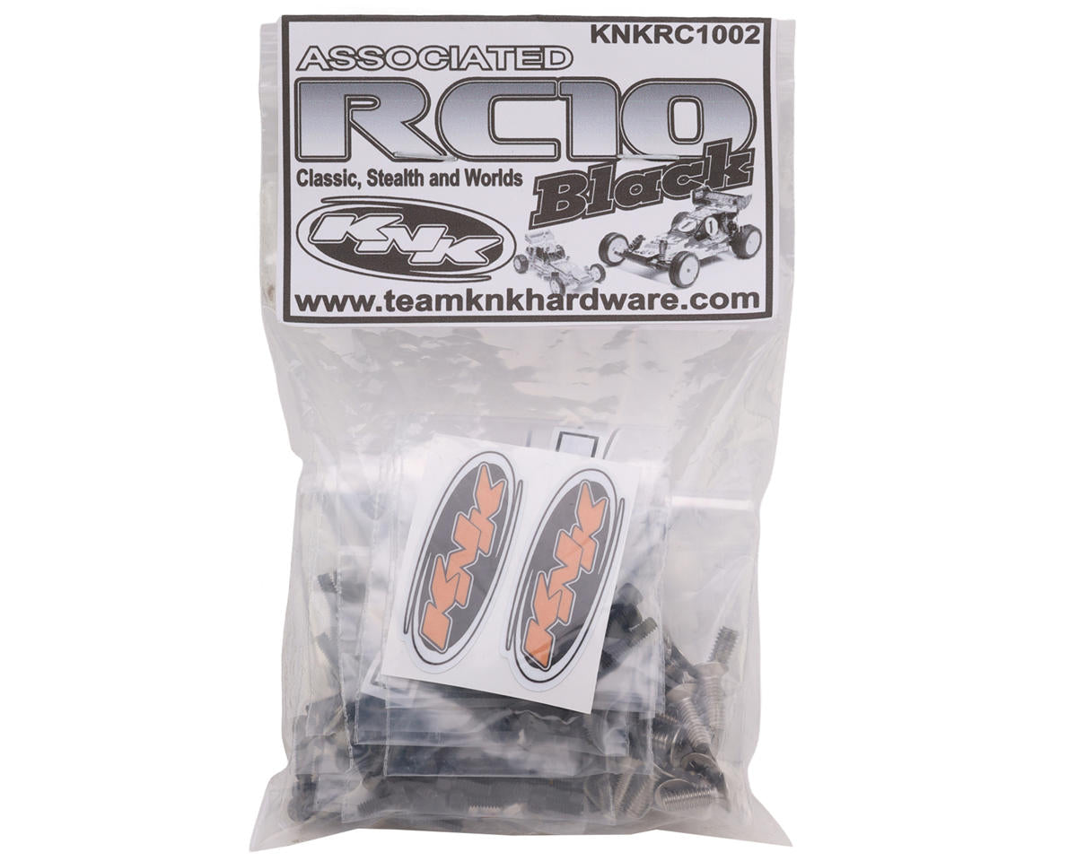 Team KNK Team Associated RC10 Stainless Steel Hardware Kit (Black)