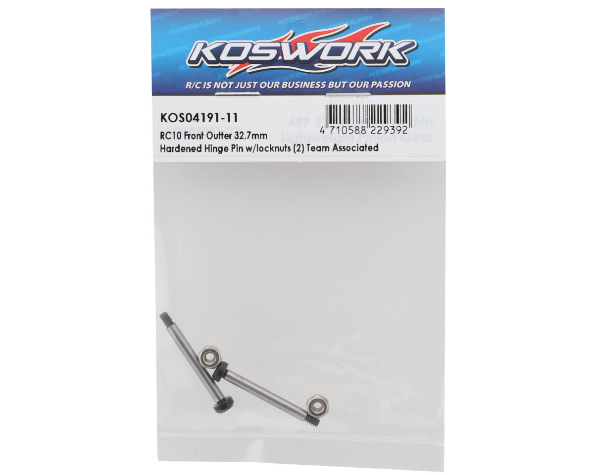 Koswork Team Associated RC10 Hardened Front Outer Hinge Pin (2) (32.7mm)