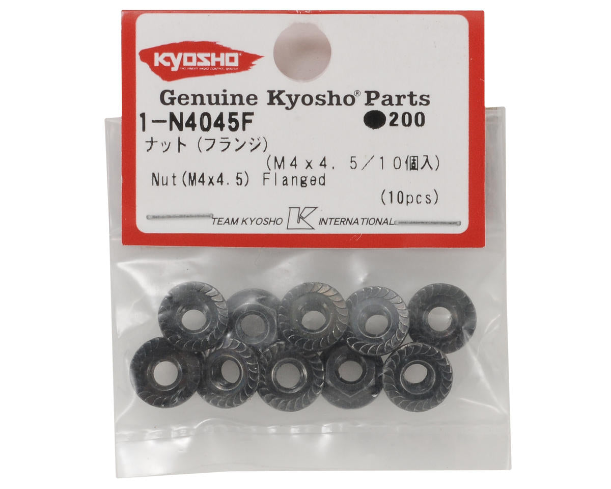 Kyosho 4x4.5mm Steel Flanged Nut (10)