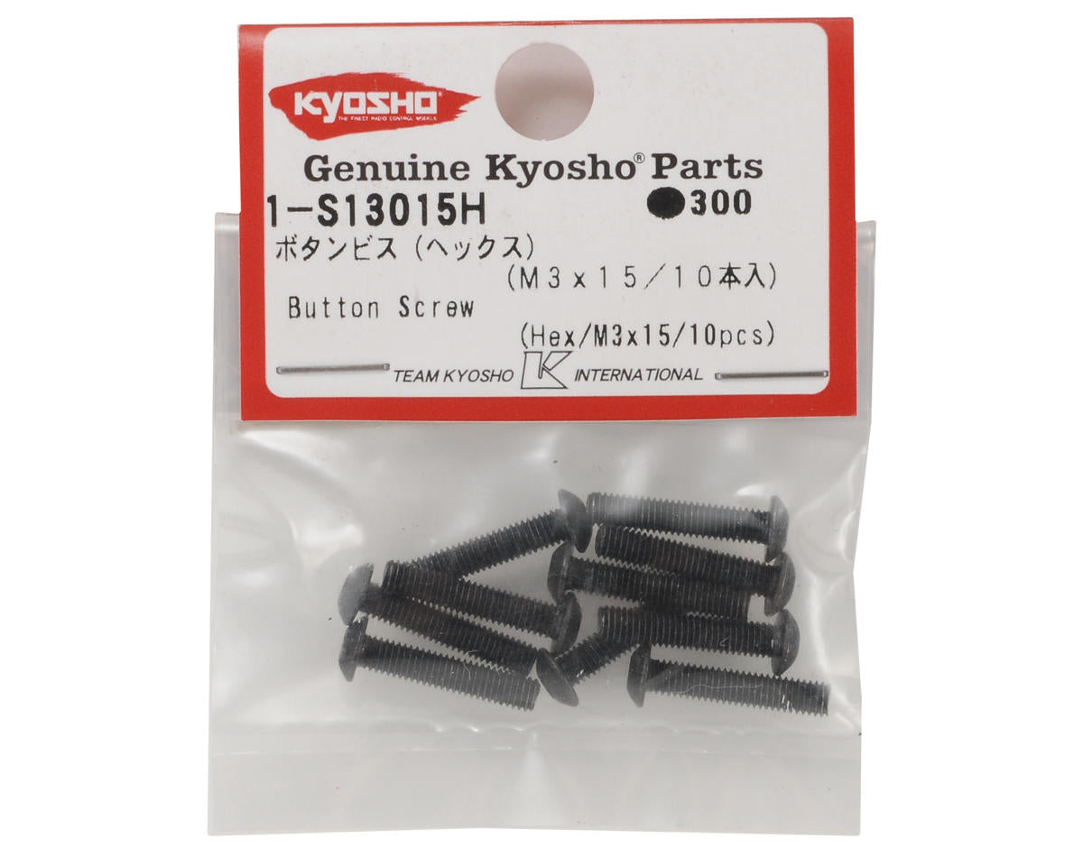 Kyosho 3x15mm Button Head Hex Screw (10)