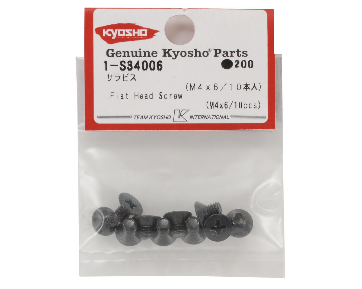 Kyosho 4x6mm Flat Head Phillips Screw (10)