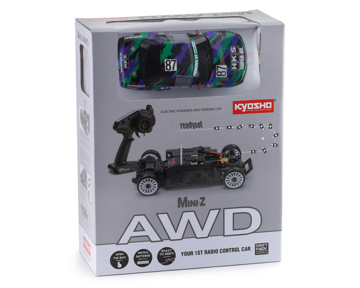 Kyosho MA-020 AWD Mini-Z ReadySet w/HKS Skyline GT-R R32 Body