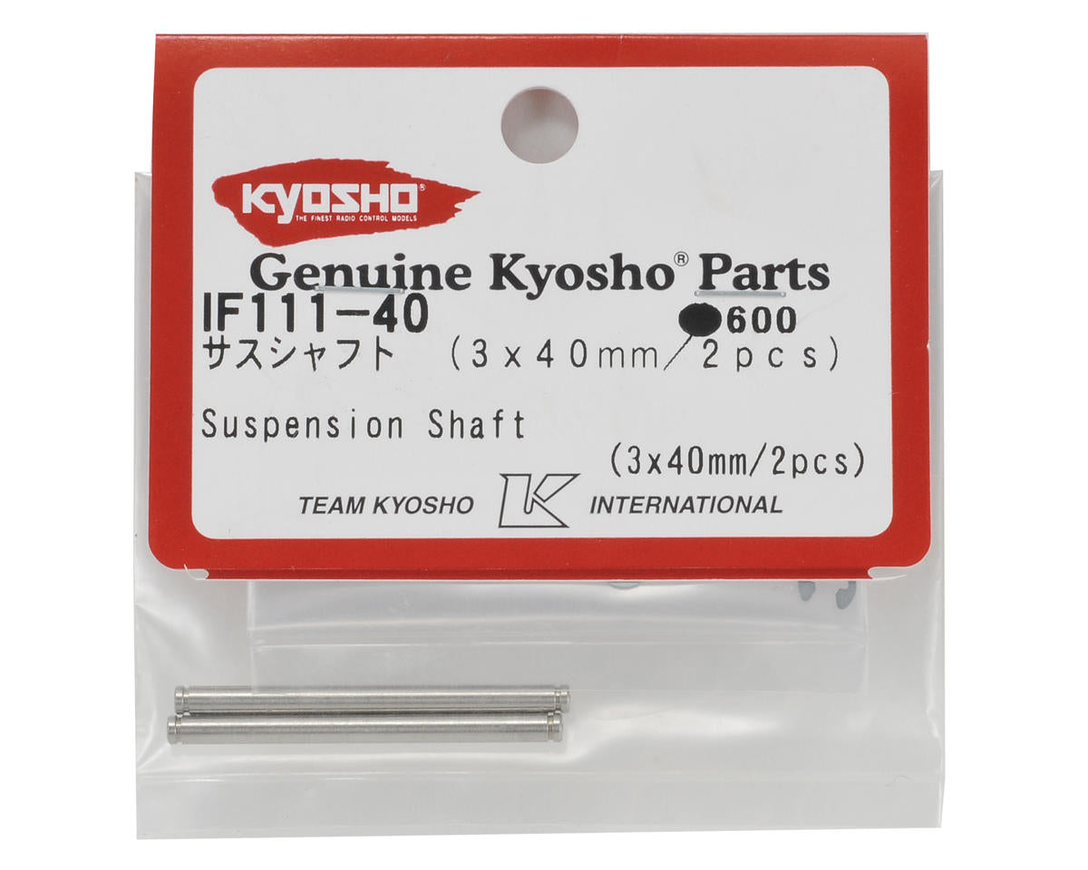 Kyosho 3x40mm Front Upper Suspension Shaft Set (2)