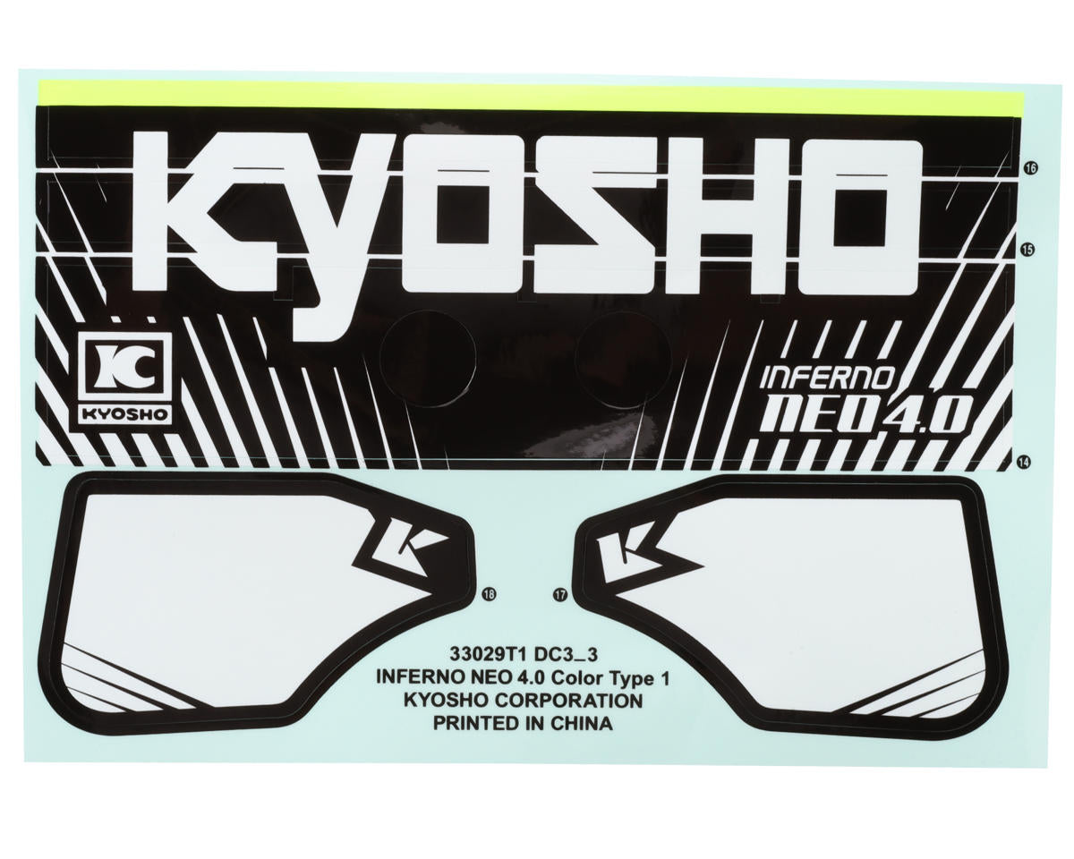 Kyosho Inferno NEO 4.0 T2 Pre-Painted Nitro Buggy Body (Green)