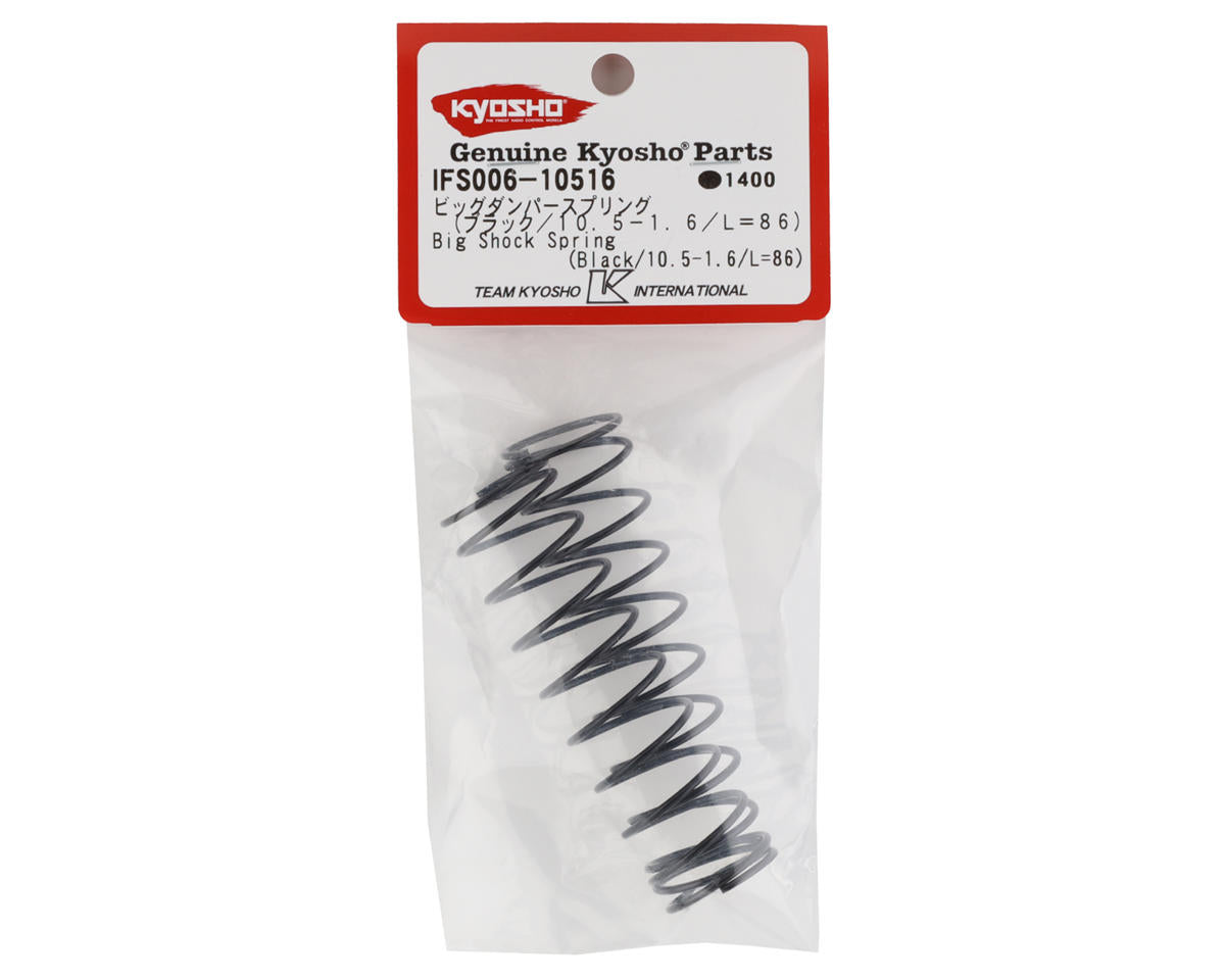 Kyosho 86mm Big Bore Rear Shock Spring (Black) (2) (10.5-1.6mm)