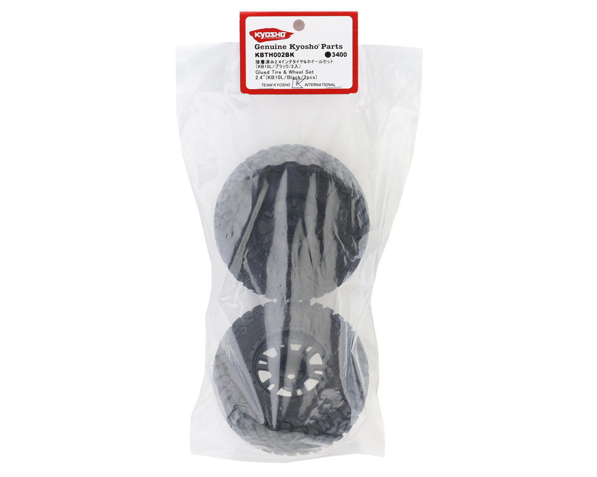 Kyosho KB10 Pre-Mounted Off Road Tires (Black) (2)