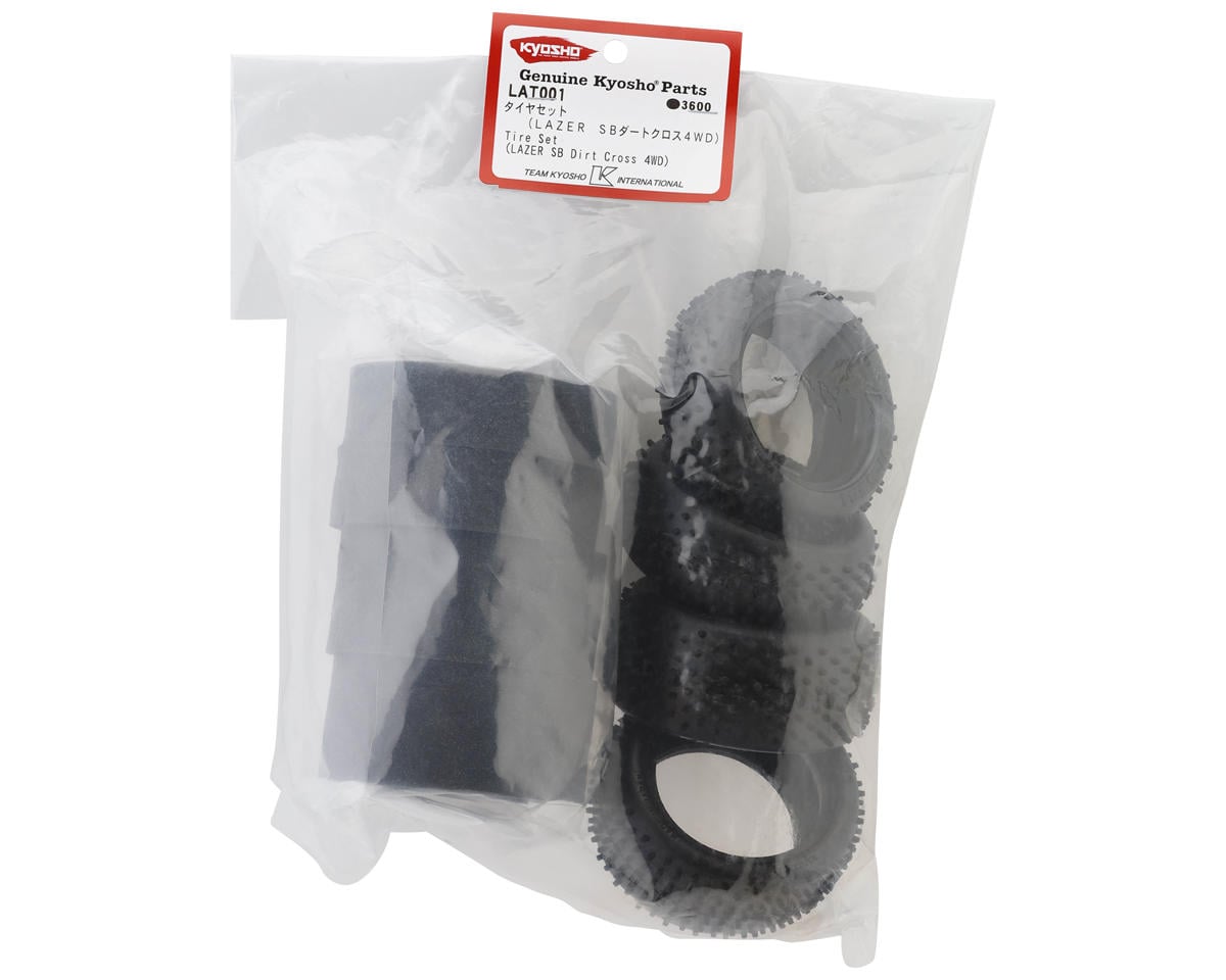 Kyosho Lazer SB 1/10 Off-Road Buggy Tires (4) (Front & Rear)