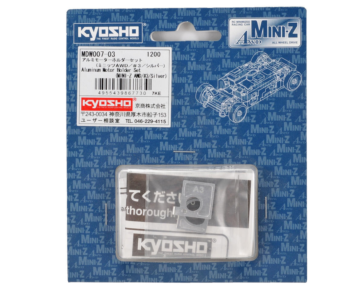 Kyosho Aluminum AWD "A3/B3" Motor Holder Set (Silver)