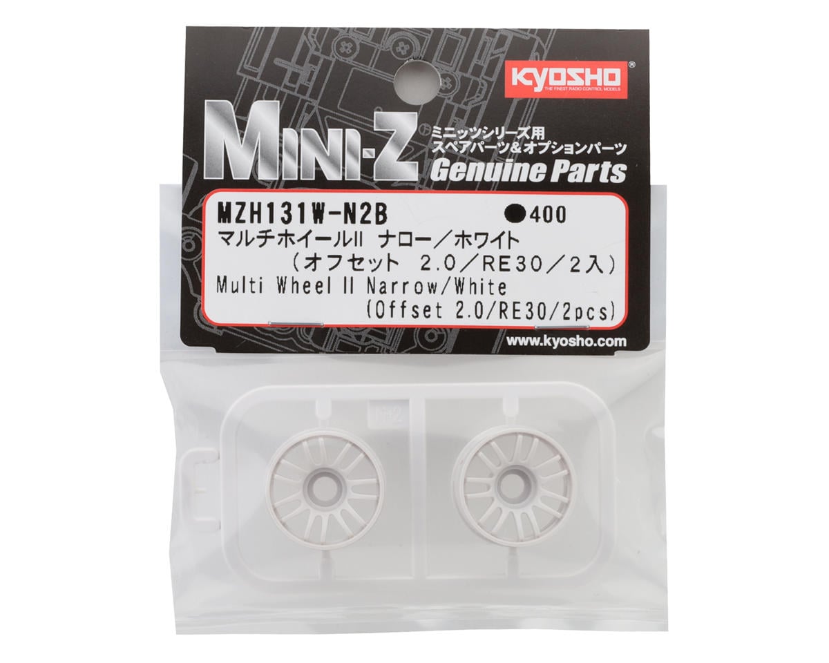 Kyosho Mini-Z Rays RE30 Multi Wheel II (White) (2) (Narrow) (2mm Offset)