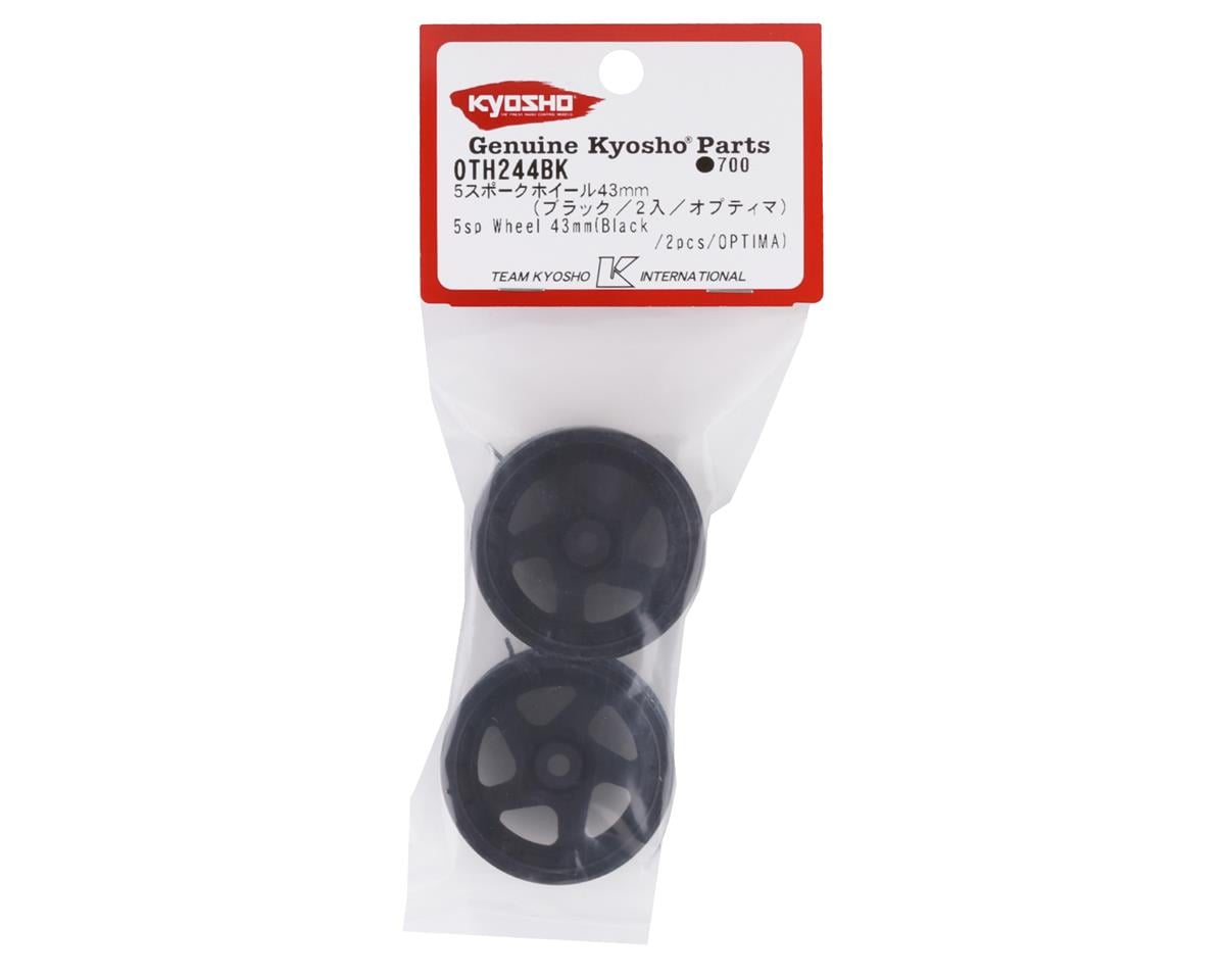 Kyosho Optima 43mm 5-Spoke Wheels (Black) (2)
