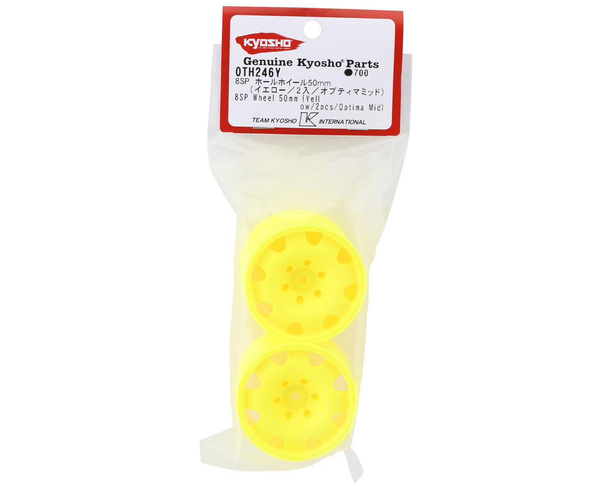 Kyosho Optima Mid 8 Spoke Wheel (Yellow) (2)