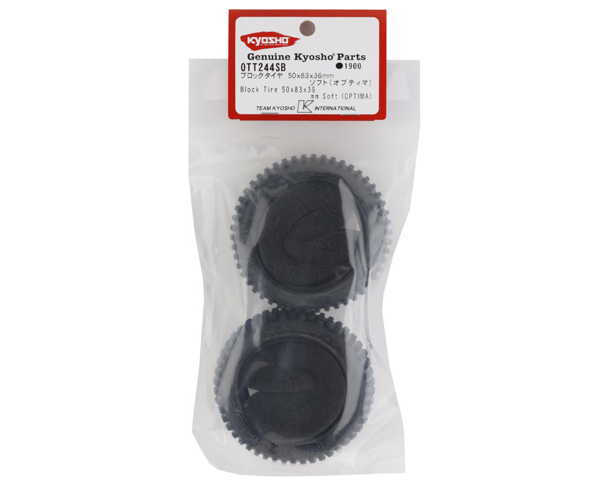 Kyosho Optima Rear Block Tires (2) (S)